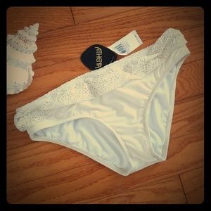 Athena Women's 10 Crochet Banded Bikini Bottoms